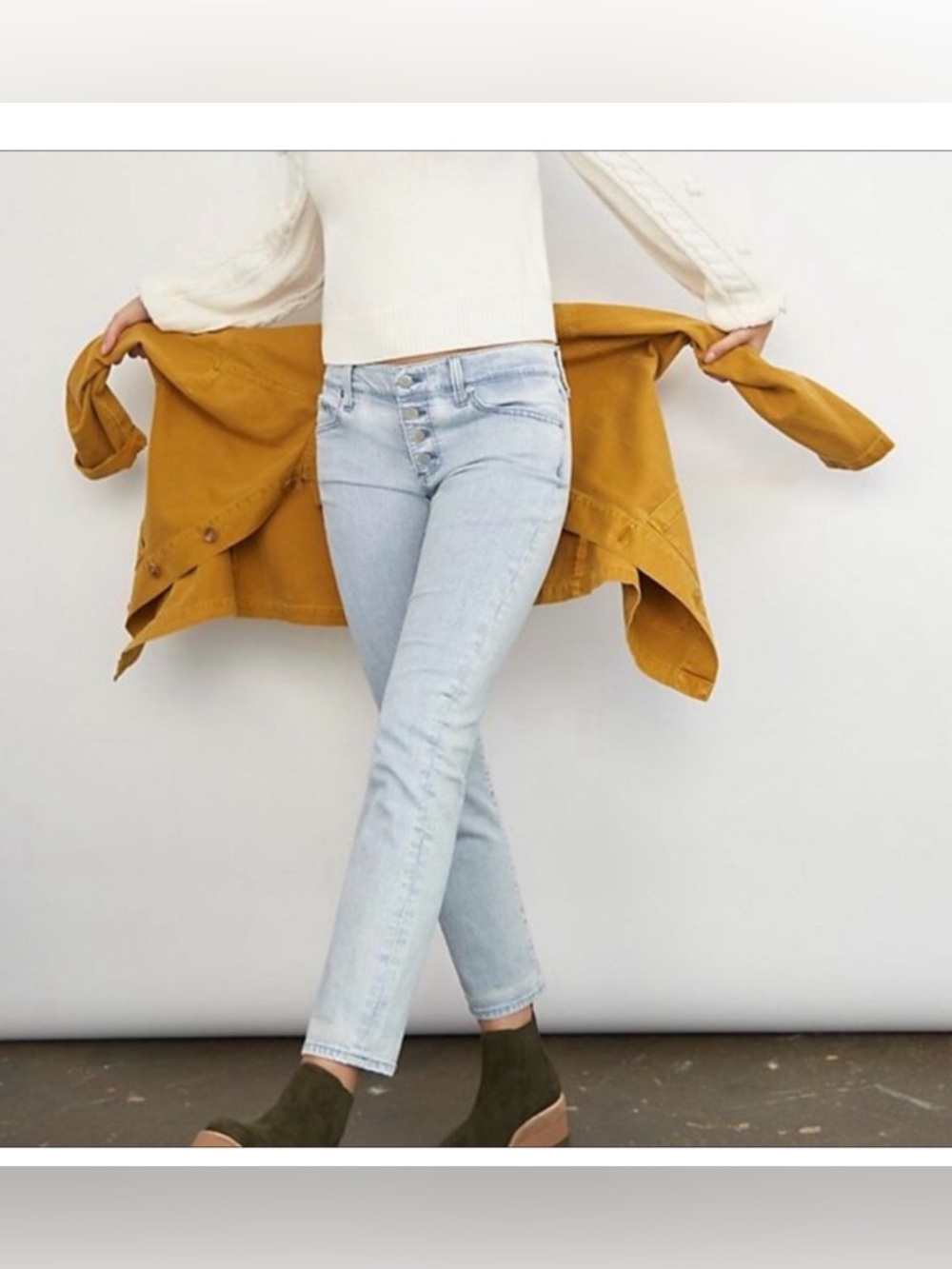 AG Nolan Ankle Button-up Jean for Anthropologie 28
